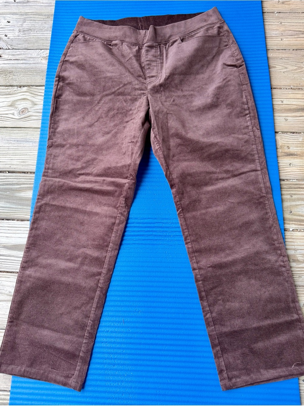 Denim&Co Brown Straight-Leg Women's Corduroy Pants